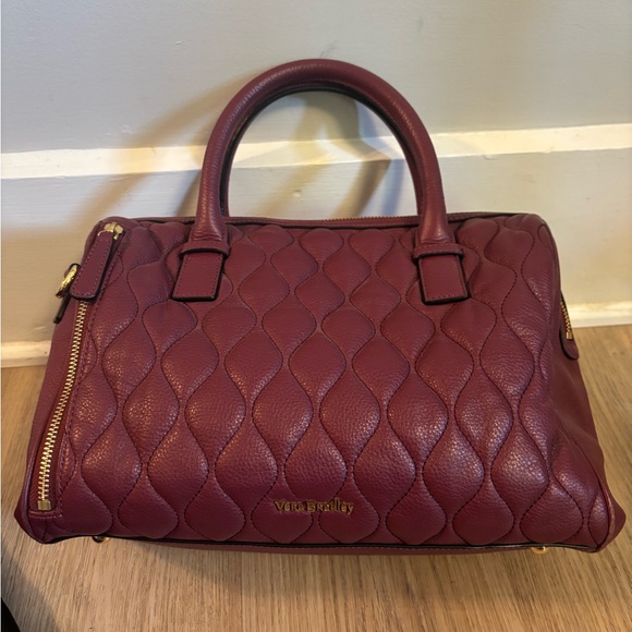 Vera Bradley Emma Quilted Leather Satchel - Picture 2 of 8